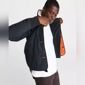 Rag & Bone Men's Midnight Blue/Black and Orange Jacket (L)